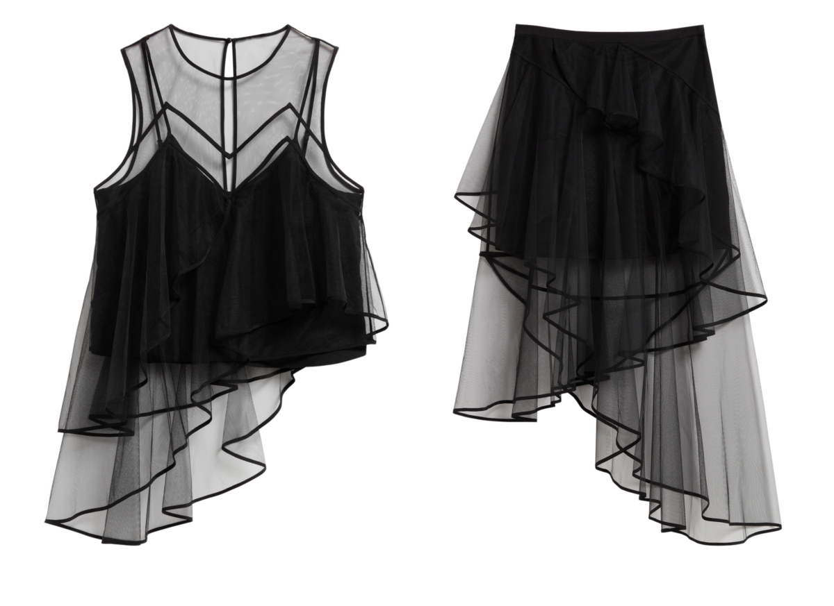 & Other Stories Tulle Top and Tulle Skirt