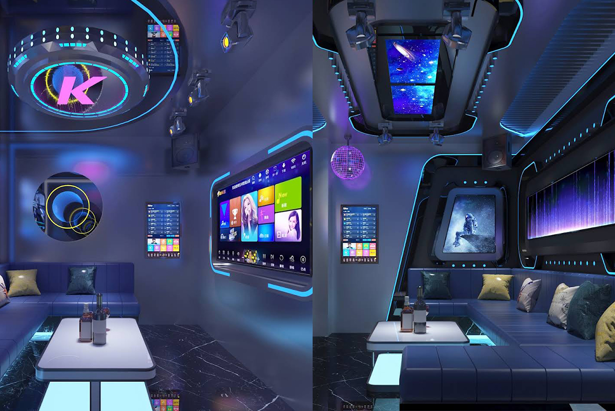 Space-themed interiors