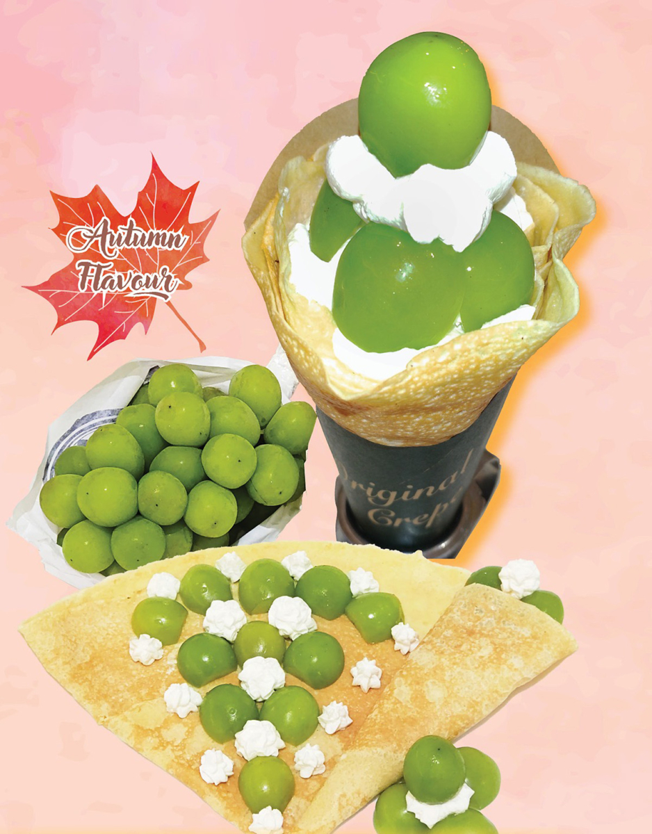 Shine Muscat Crepe from Fruits Café TOKIO