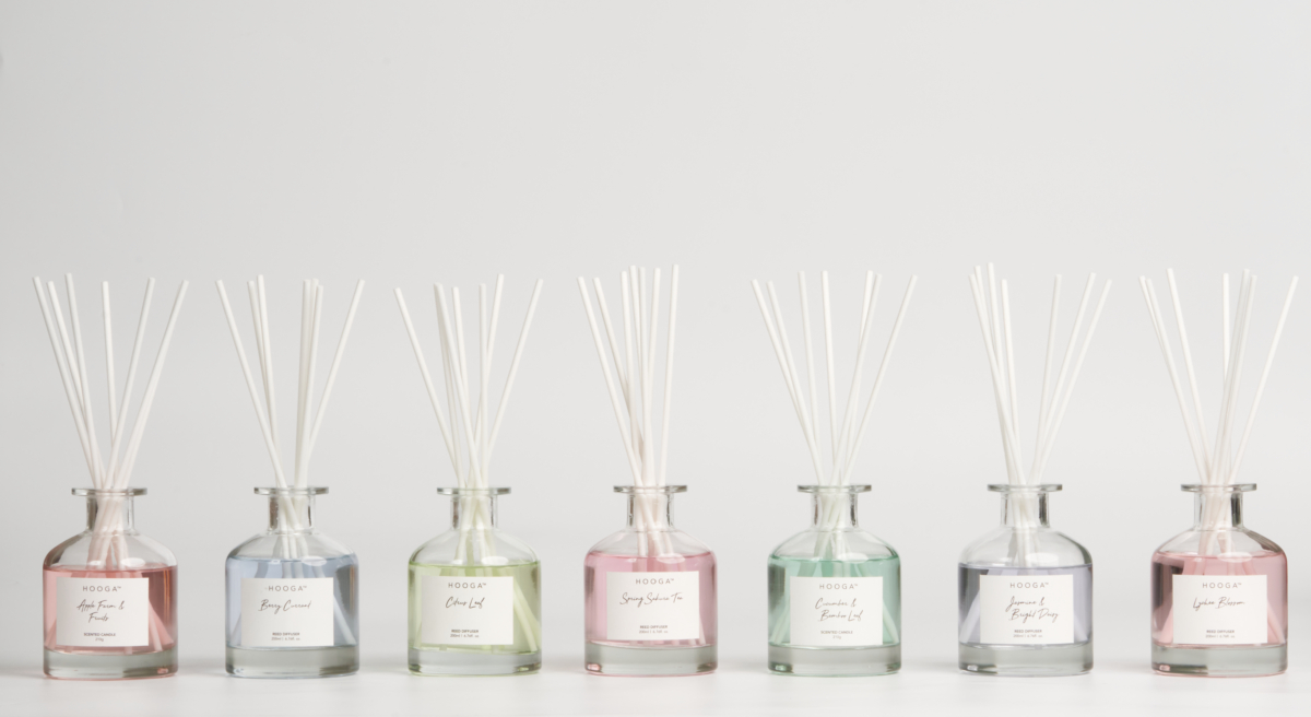 Reed diffusers from HOOGA’s Gourmand series
