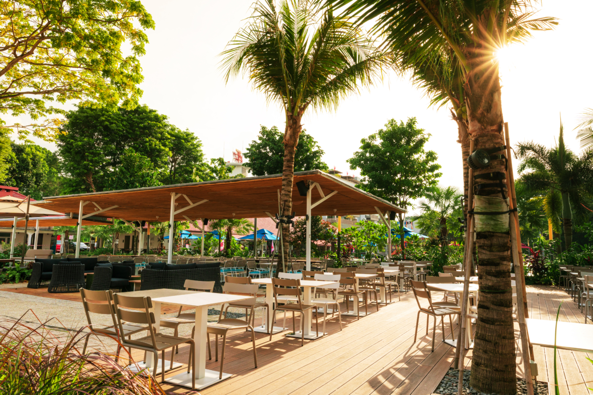 Alfresco dining area at Canopy Changi Village
