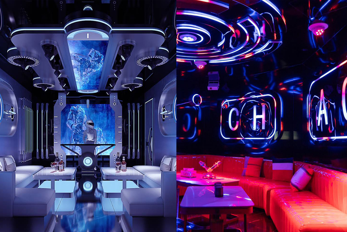 Space-themed interiors