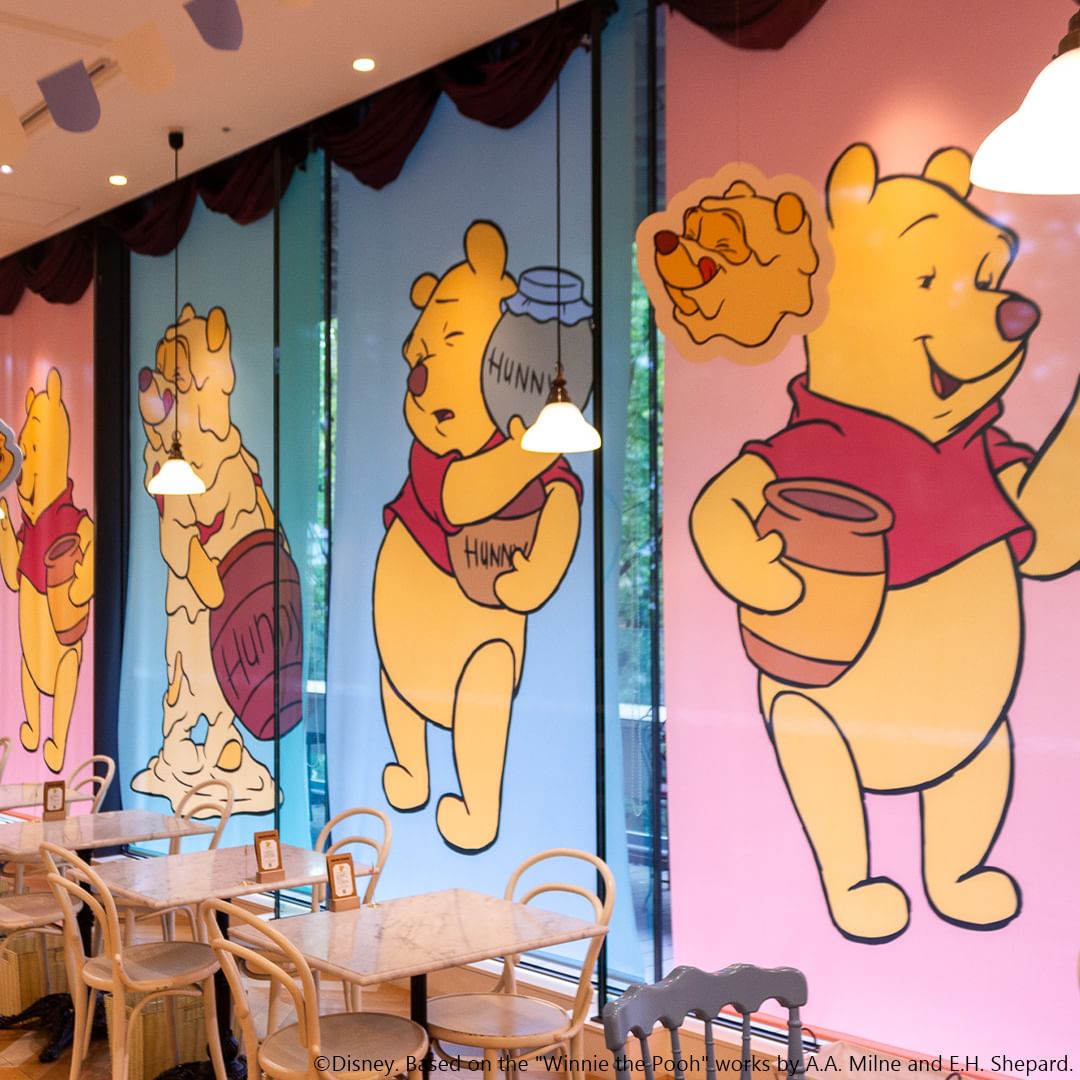 Winnie-the-Pooh decor at OH MY CAFE - Funny & Hunny