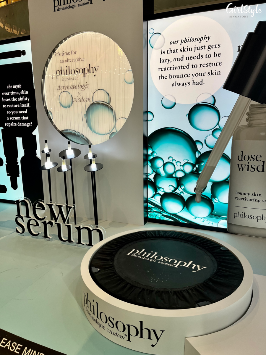 Mini trampoline at philosophy Pop-up @ ION Orchard