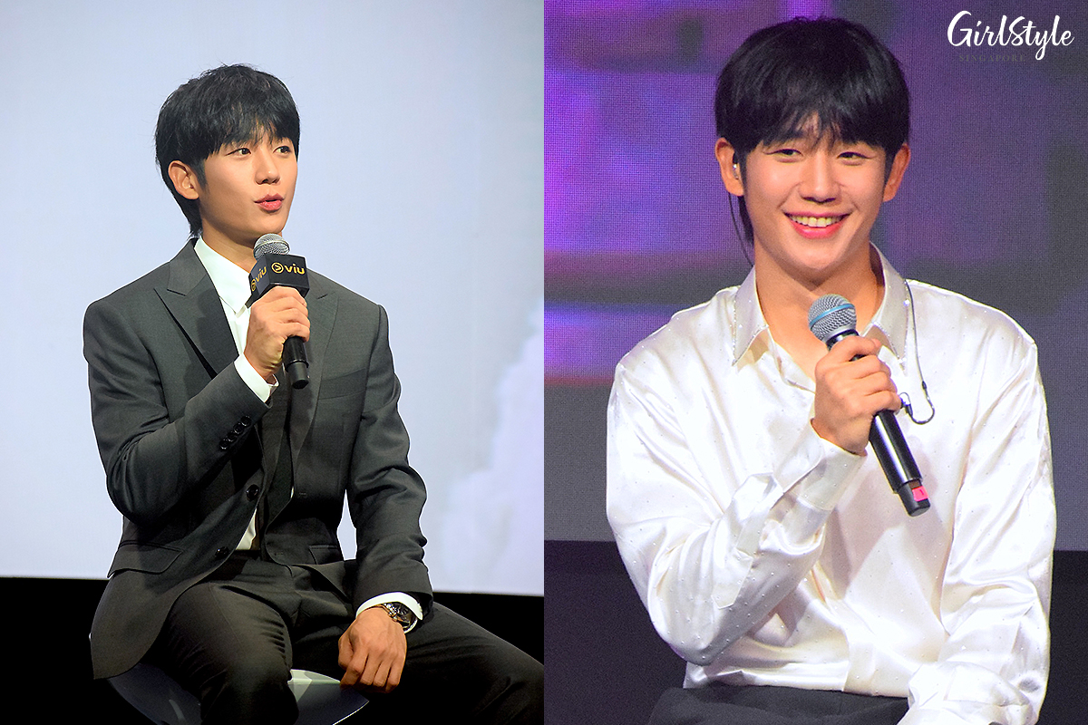 Jung Hae In at his “THE 10TH SEASON” fan meeting press conference