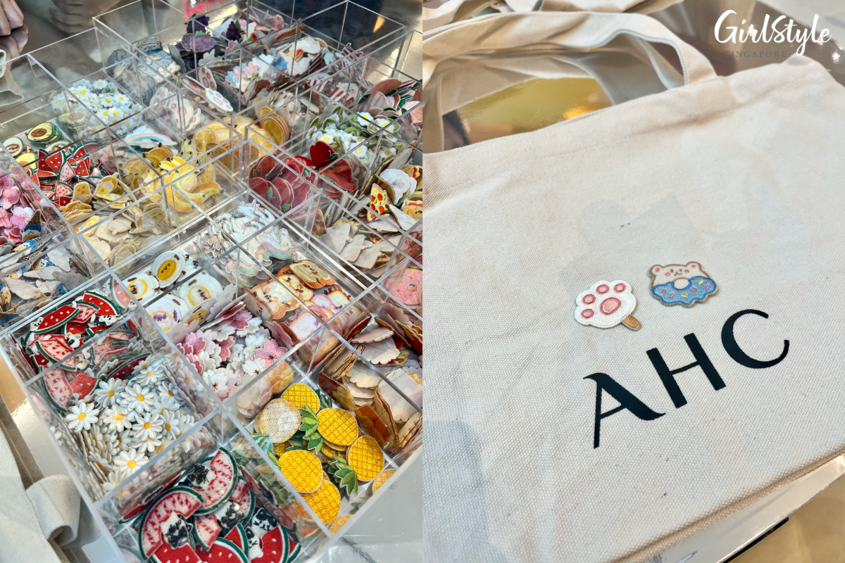 Limited-edition AHC Tote Bag customised with iron-on patches - AHC Pop-Up at VivoCity