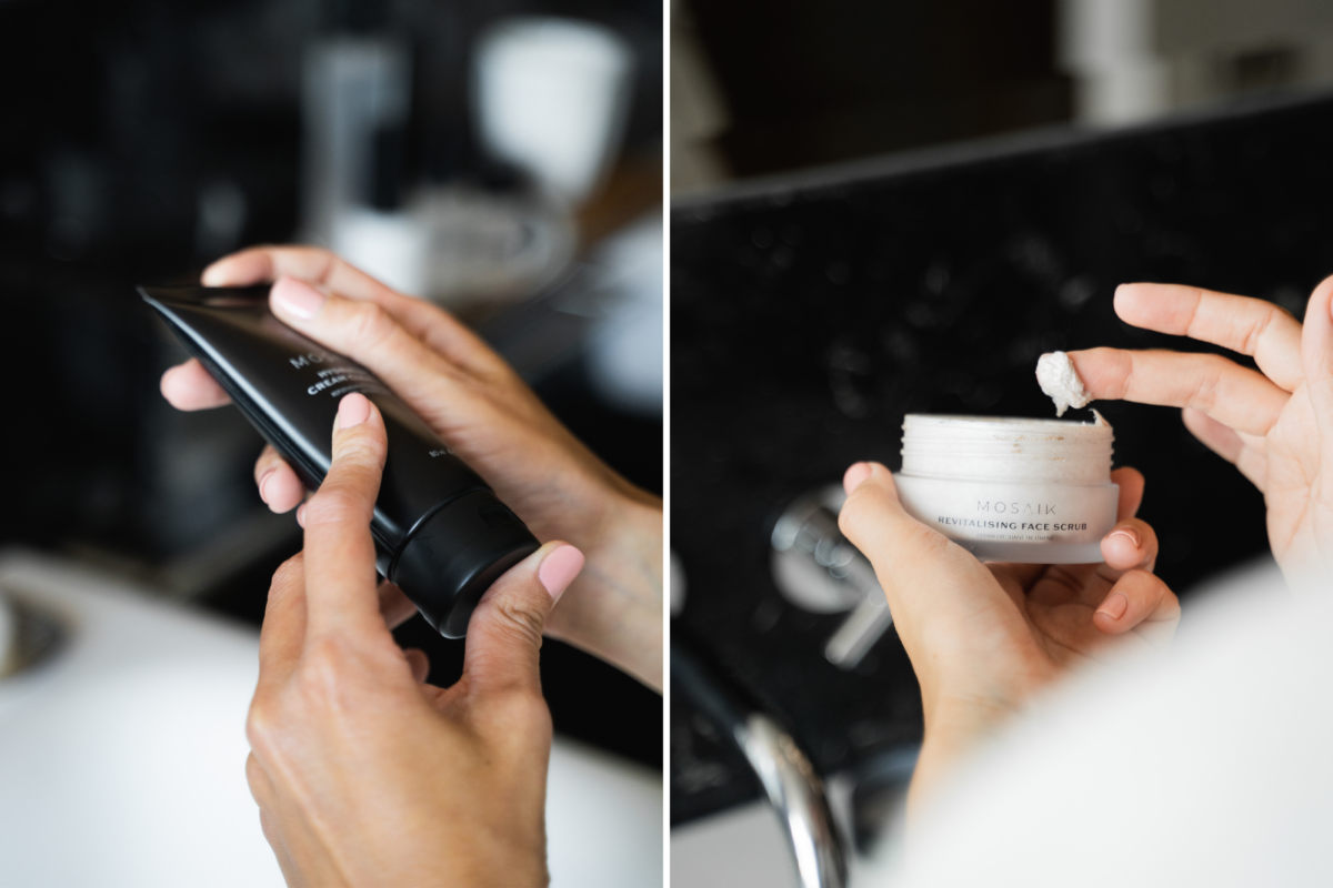 The Duo Cleansing Set: MOSAIK’s Hydrating Cream Cleanser & Revitalising Face Scrub 