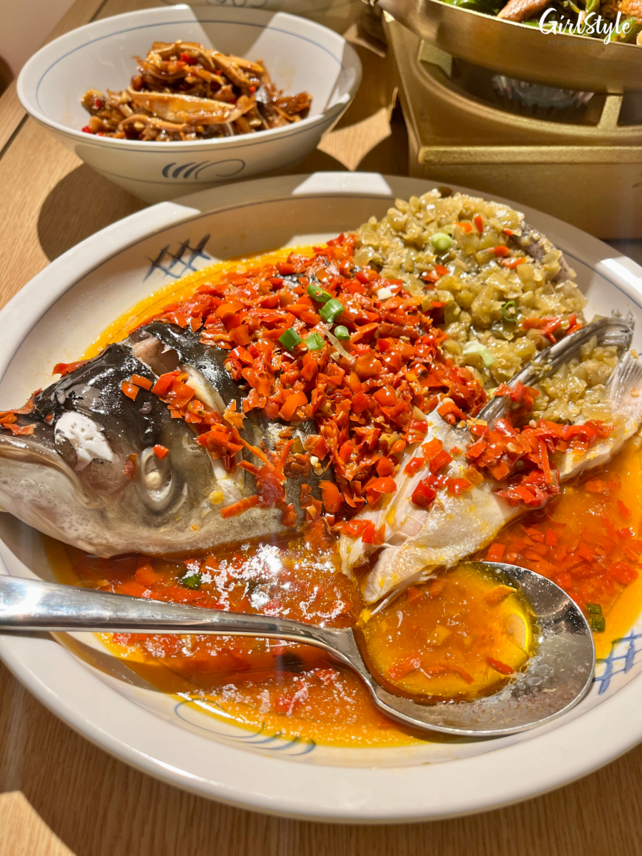 Steamed Fish Head with Chopped Peppers