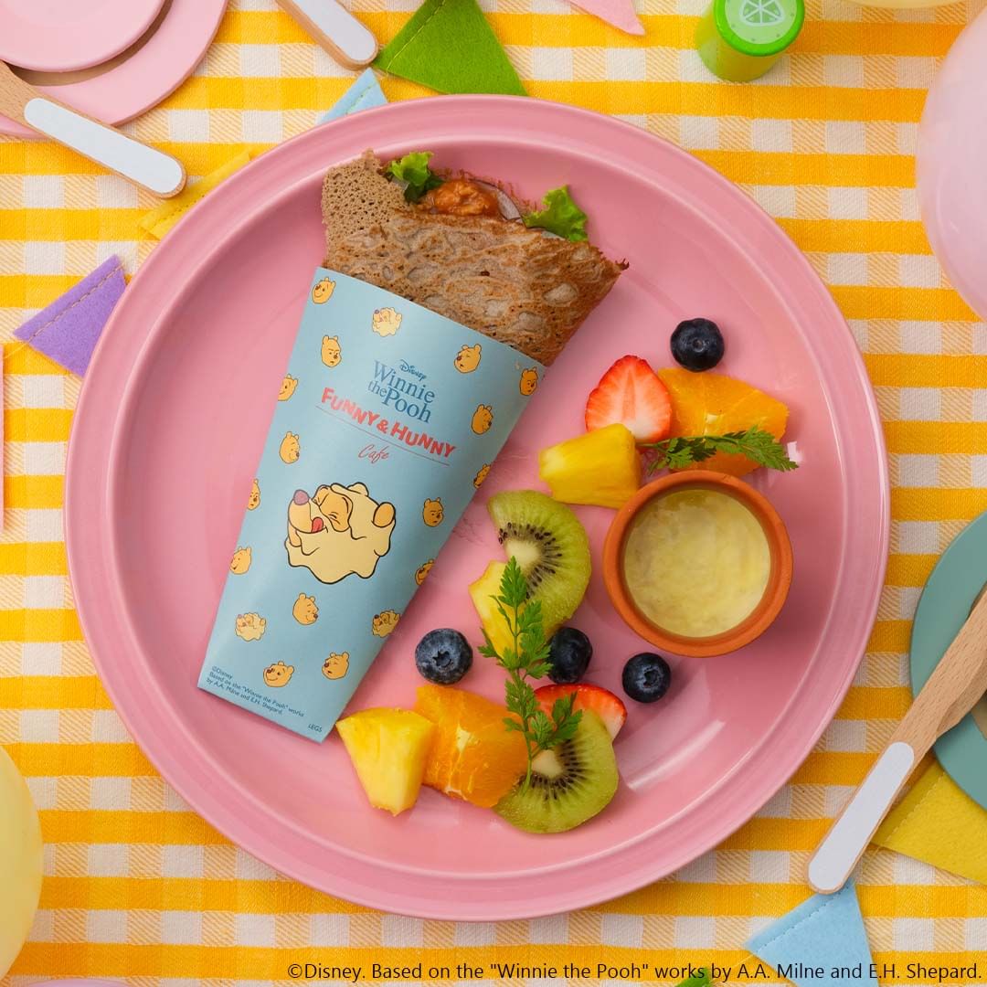 Winnie-the-Pooh-themed Tuna & vegetable galette