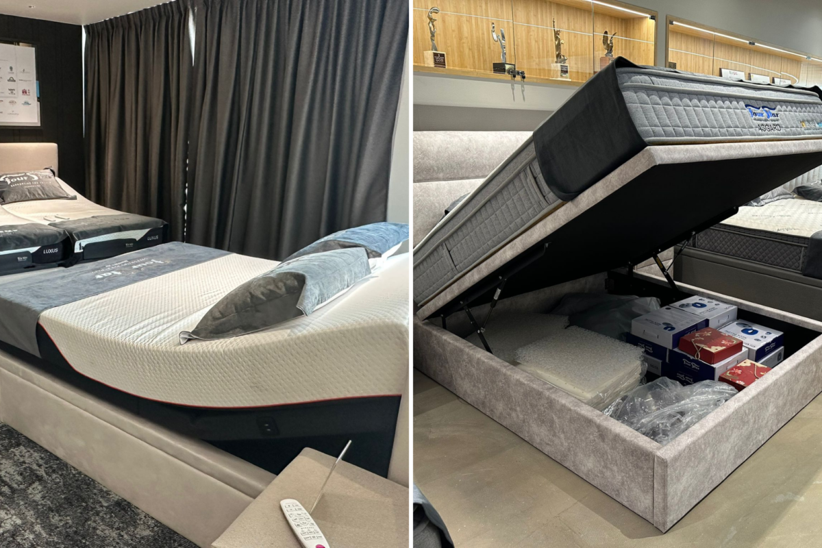 Ergonomic Smart Technology Bed (left) & Storage Bed (right)