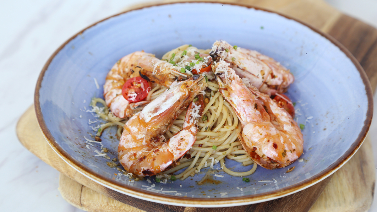 Grilled Prawn Pasta