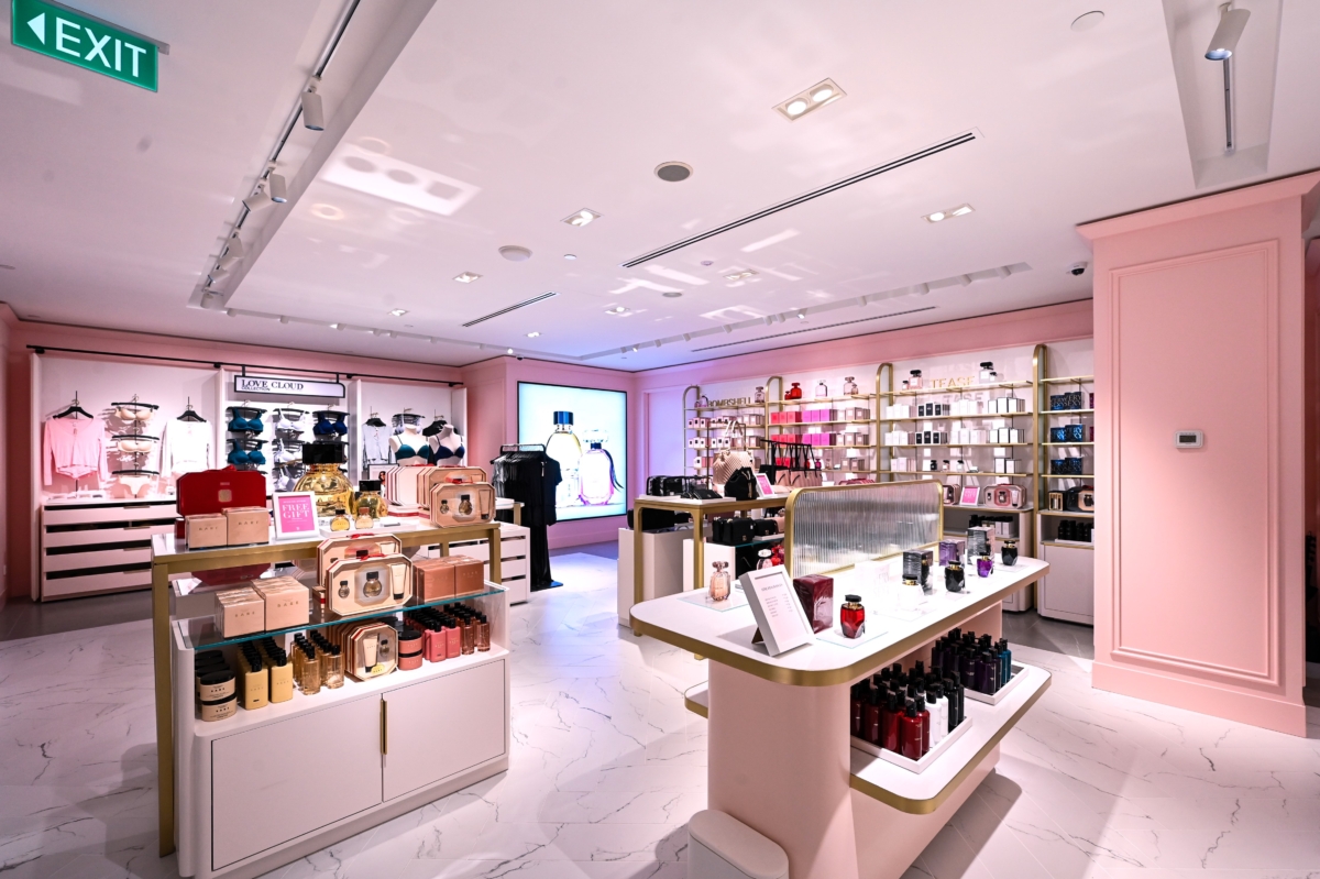 Fragrance section at the Victoria's Secret ION Orchard store