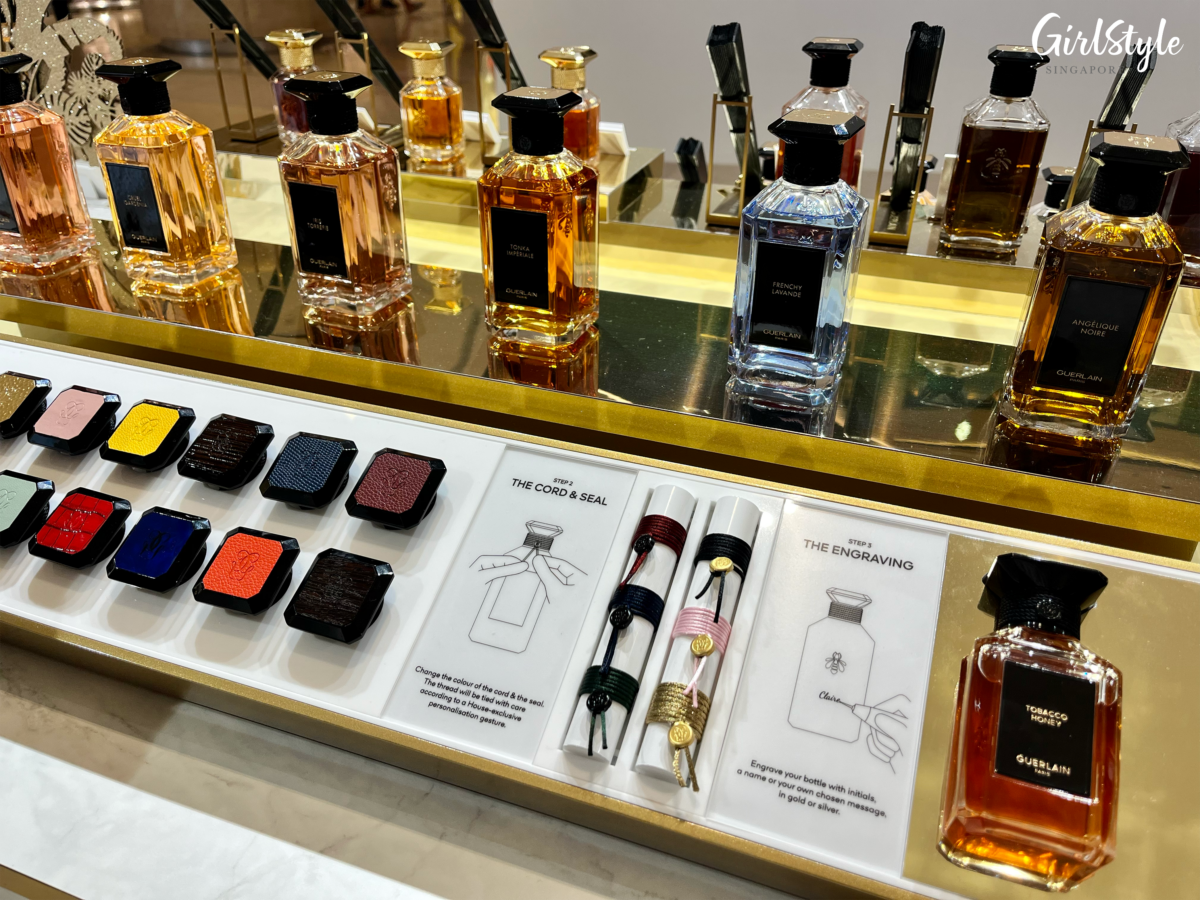 Perfume personalisation services at the Guerlain pop-up