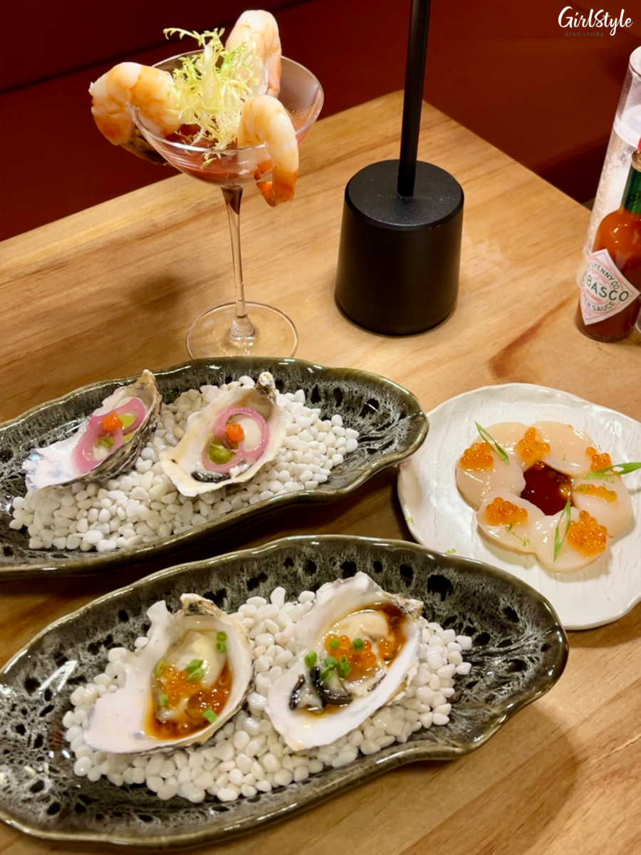 Oysters, Scallops and Shrimp Cocktail