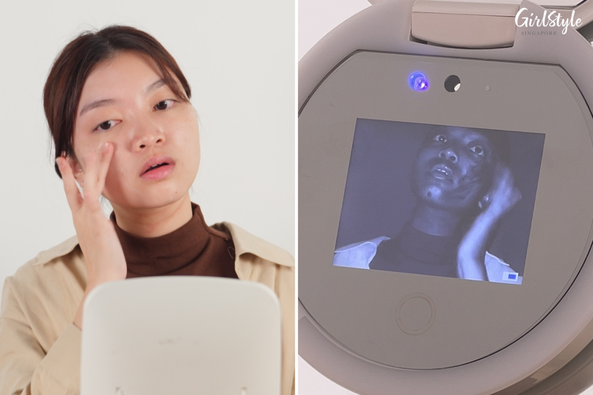 The UV camera captures the coverage of the sunscreen