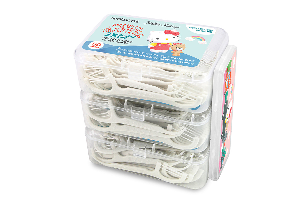 Super Smooth 2x Double Line Dental Floss Picks 50's × 3 Boxes