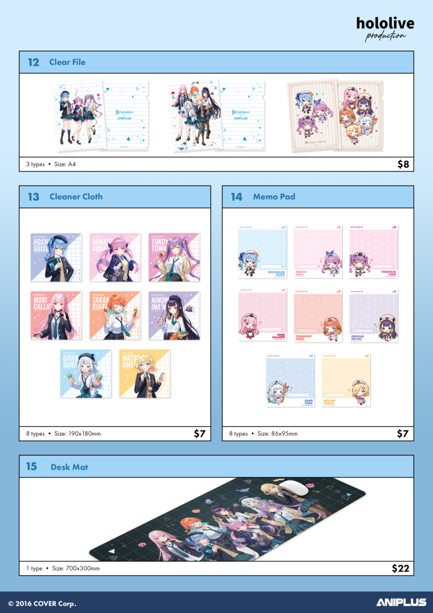 Hololive Production x ANIPLUS Cafe Exclusive Merchandise