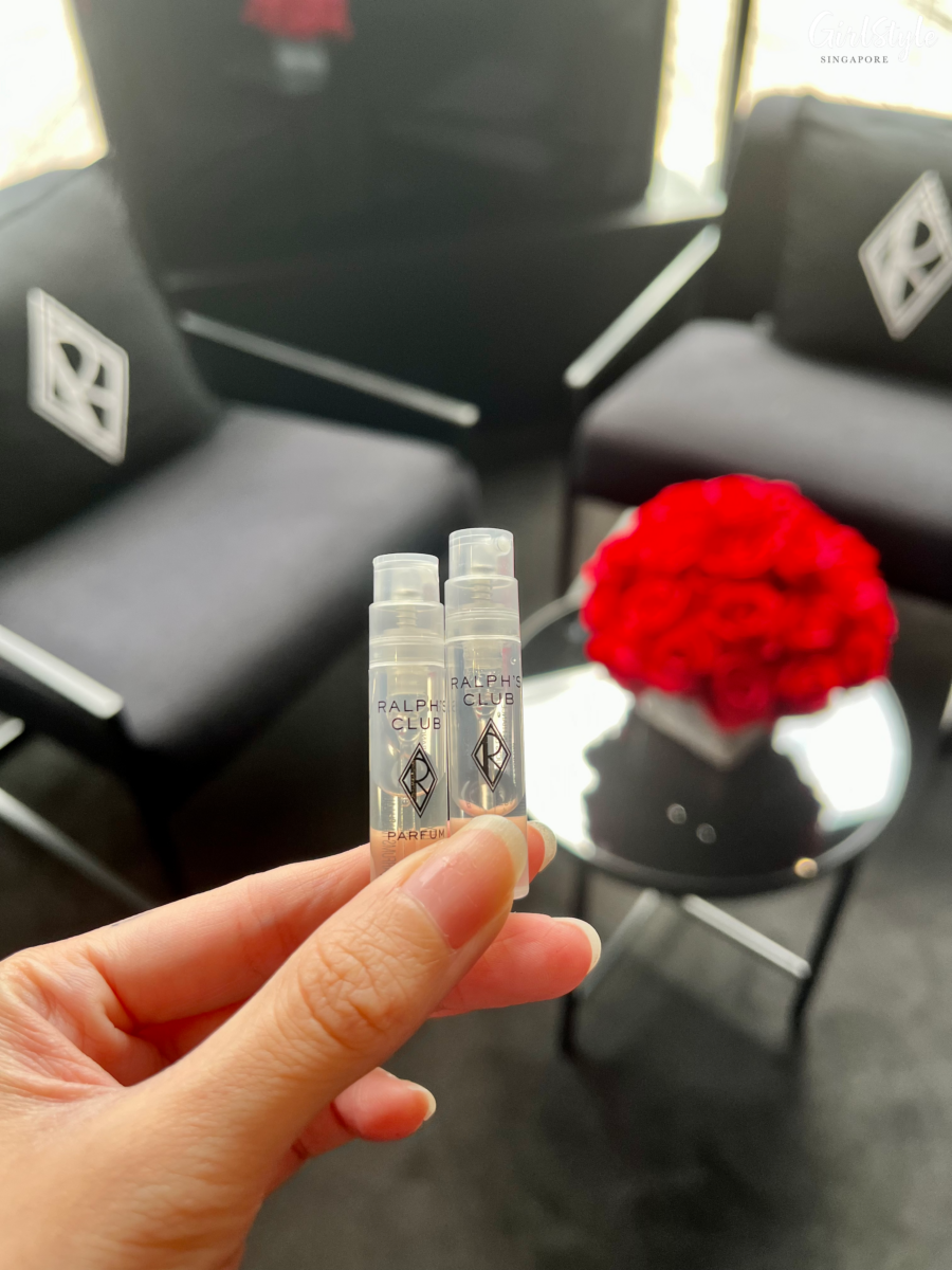 Complimentary fragrance samples at Ralph's Club