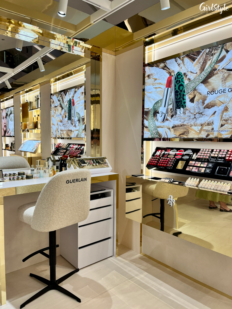 Vanity zone at the Guerlain pop-up