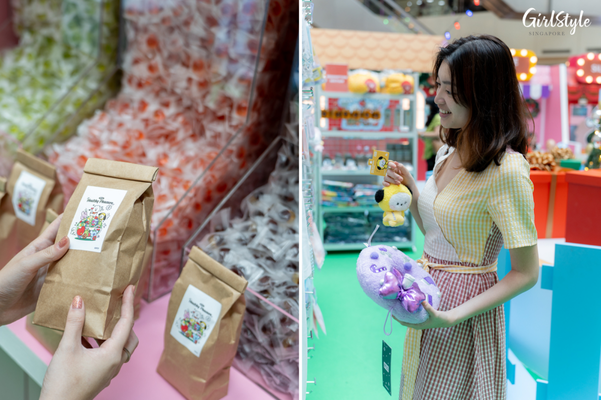 Checking out the goodies and merchandise at the pop-up store 