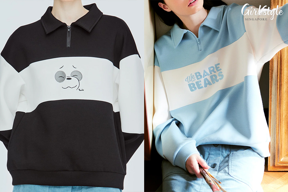 Colour Block Collared Rugby Sweatshirt
