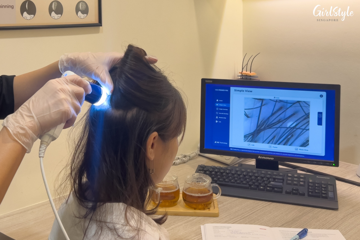 The condition of my scalp is revealed via a scan