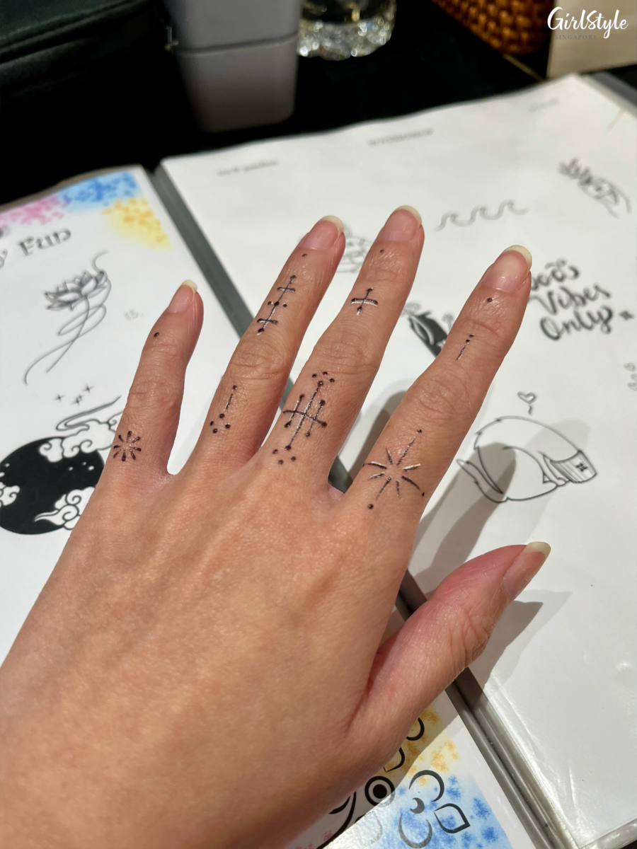 Jagua tattoos by Tristy of @tea_and_gasoline 