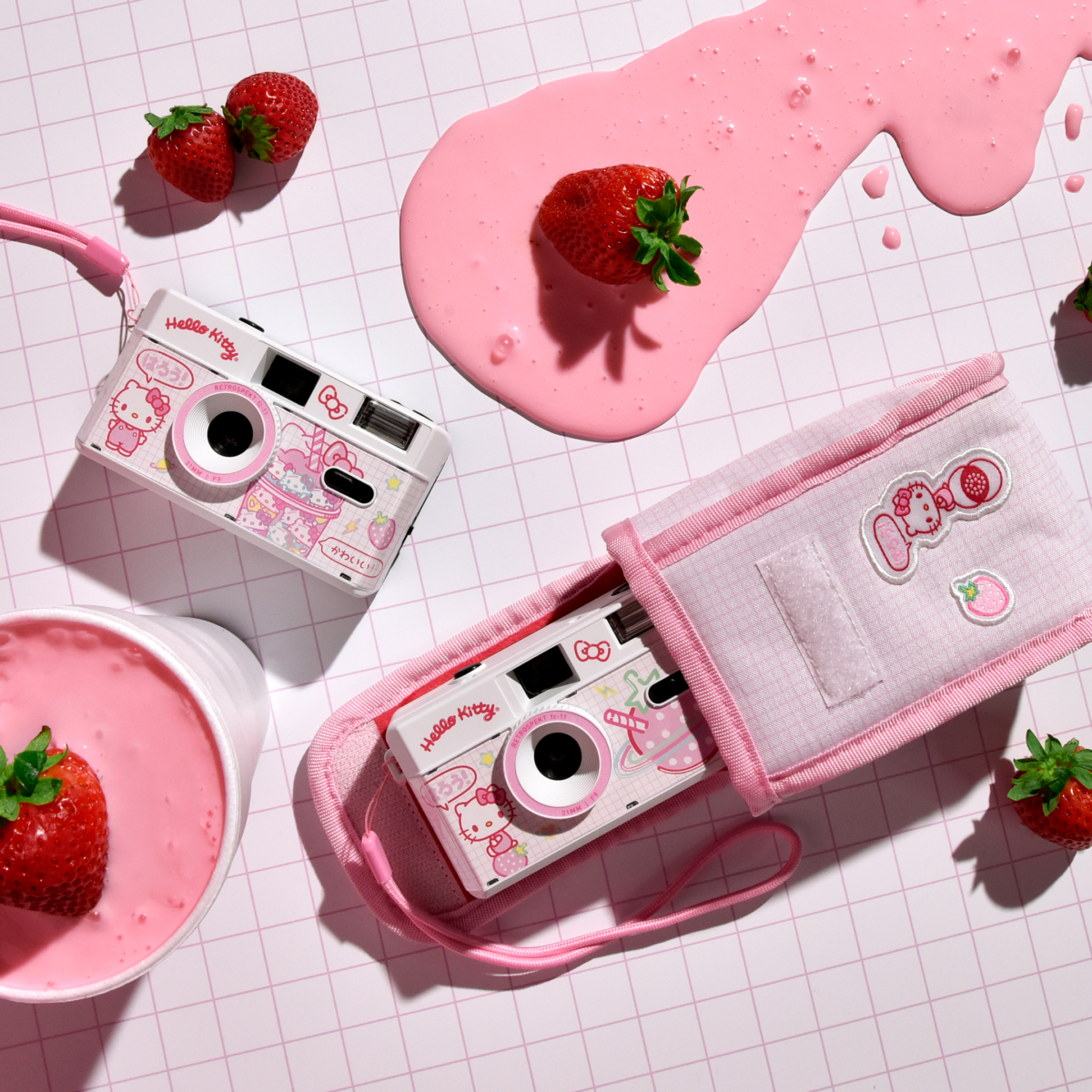 Hello Kitty Strawberry Kawaii 35mm Camera Bag
