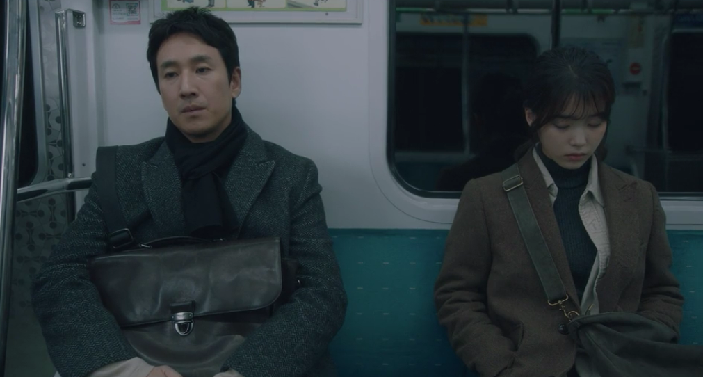 Lee Sun-kyun and IU in a scene from My Mister