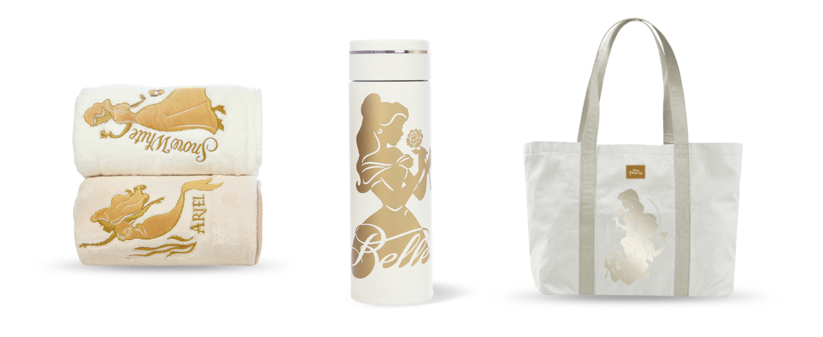 Disney Princess Comfy Bath Towel Set, Disney Princess Stainless Steel Tumbler, and Disney Princess Travel Tote Bag
