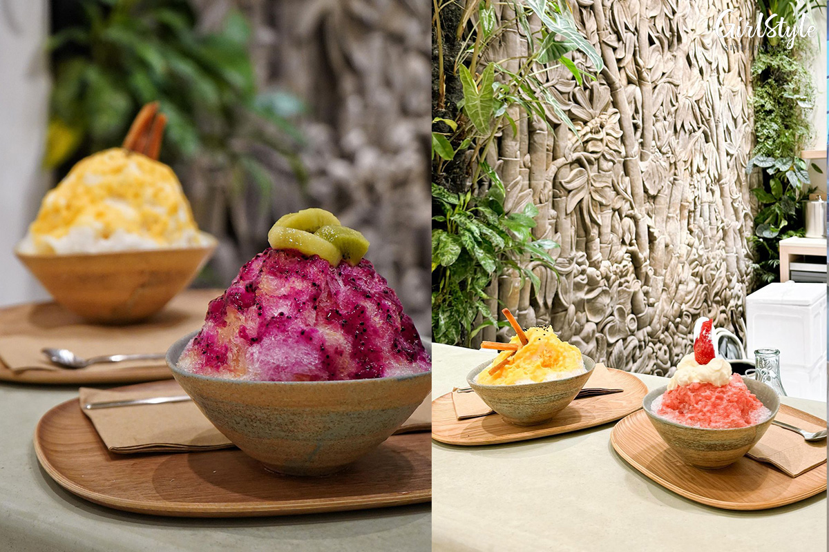 Kakigori shaved ice dessert