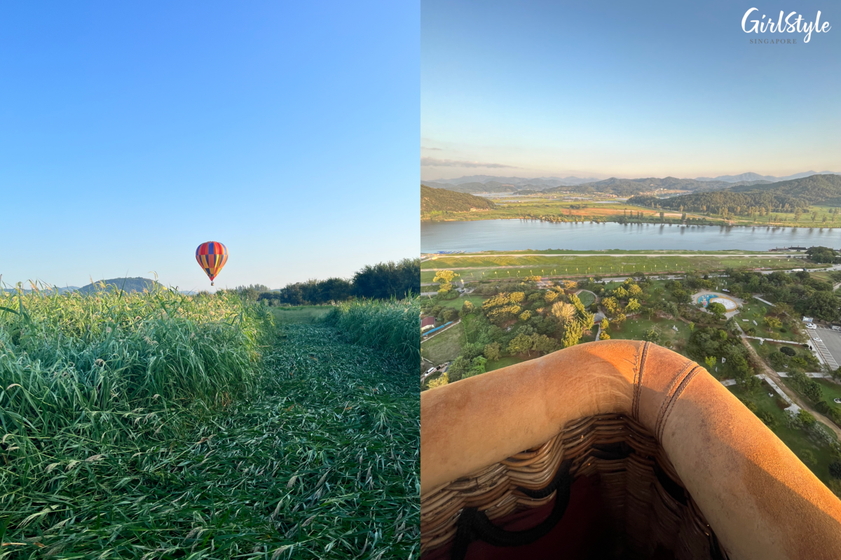 Free-flying hot air balloon ride in Buyeo