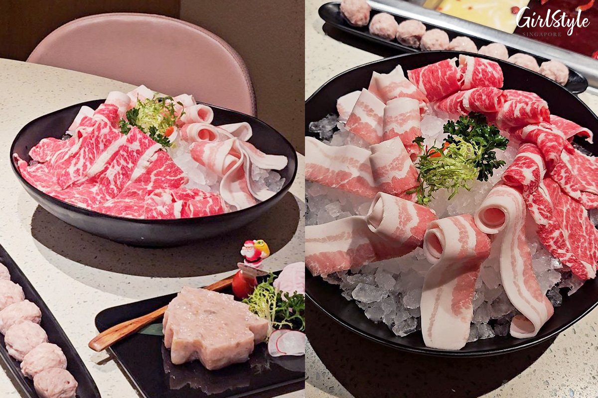 Freshly Pink Meat Platter with US Angus Prime Short Rib and US Pork Belly