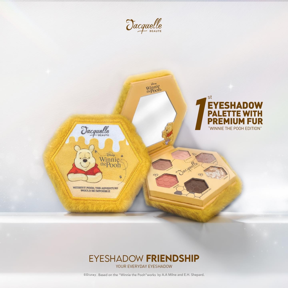 Jacquelle Friendship Eyeshadow Palette Winnie The Pooh Edition