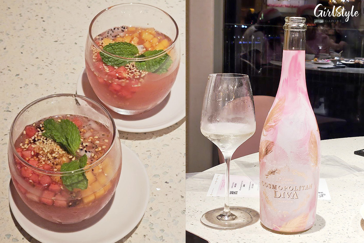 Complimentary Exclusive Pink Dessert & Cosmopolitan Diva Sparkling Wine