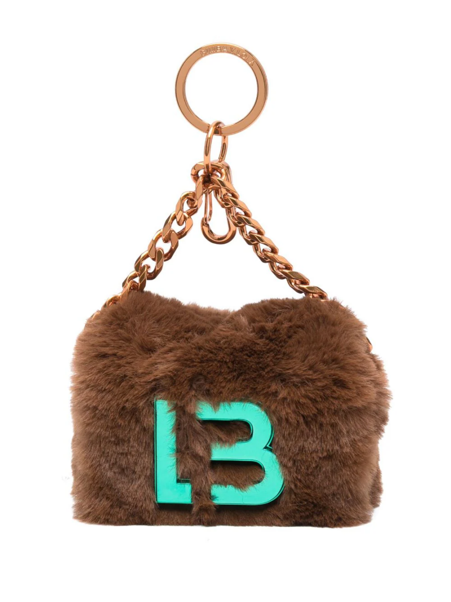 Bimba y Lola logo-patch faux-fur AirPods case