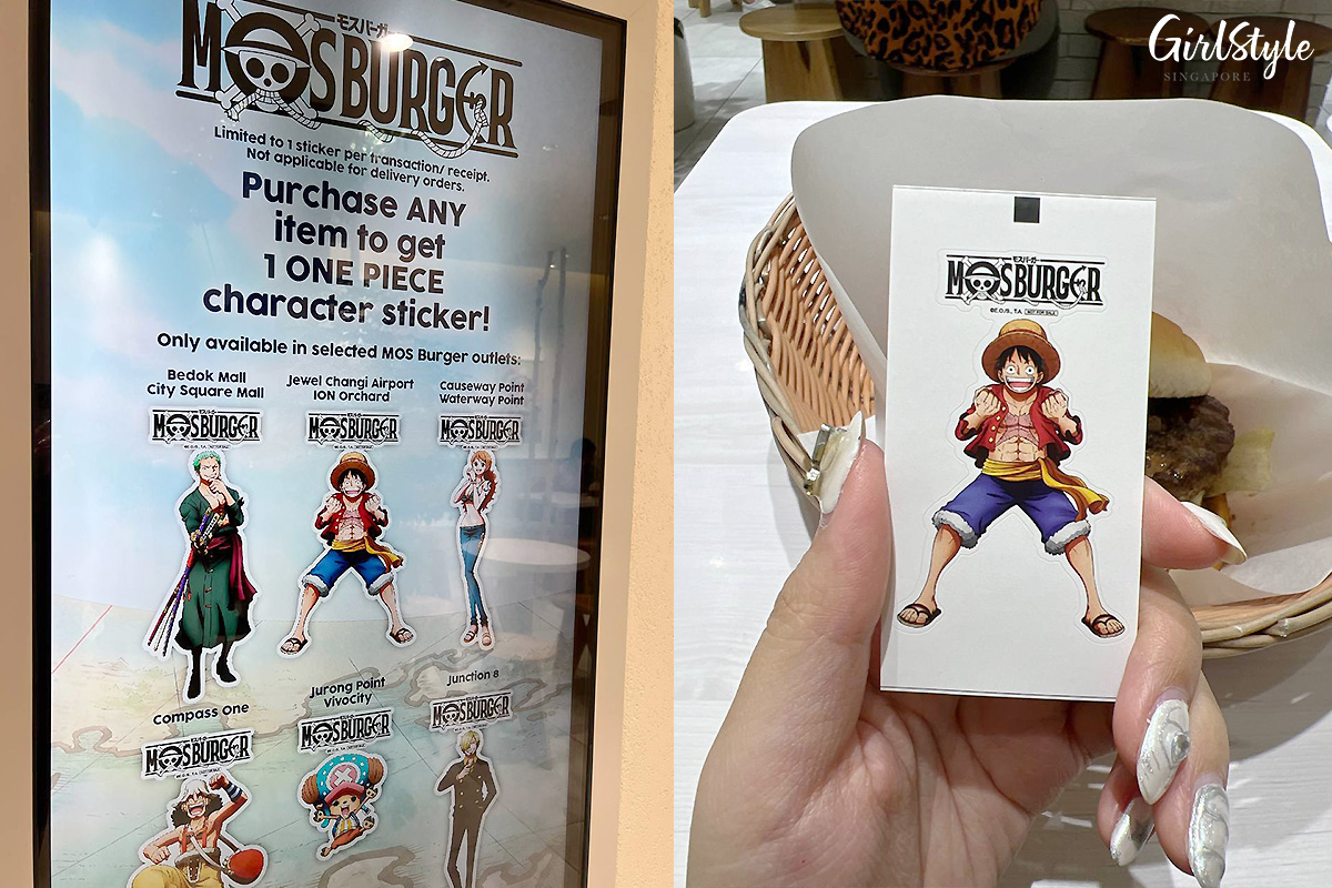 MOS Burger x One Piece Character Stickers