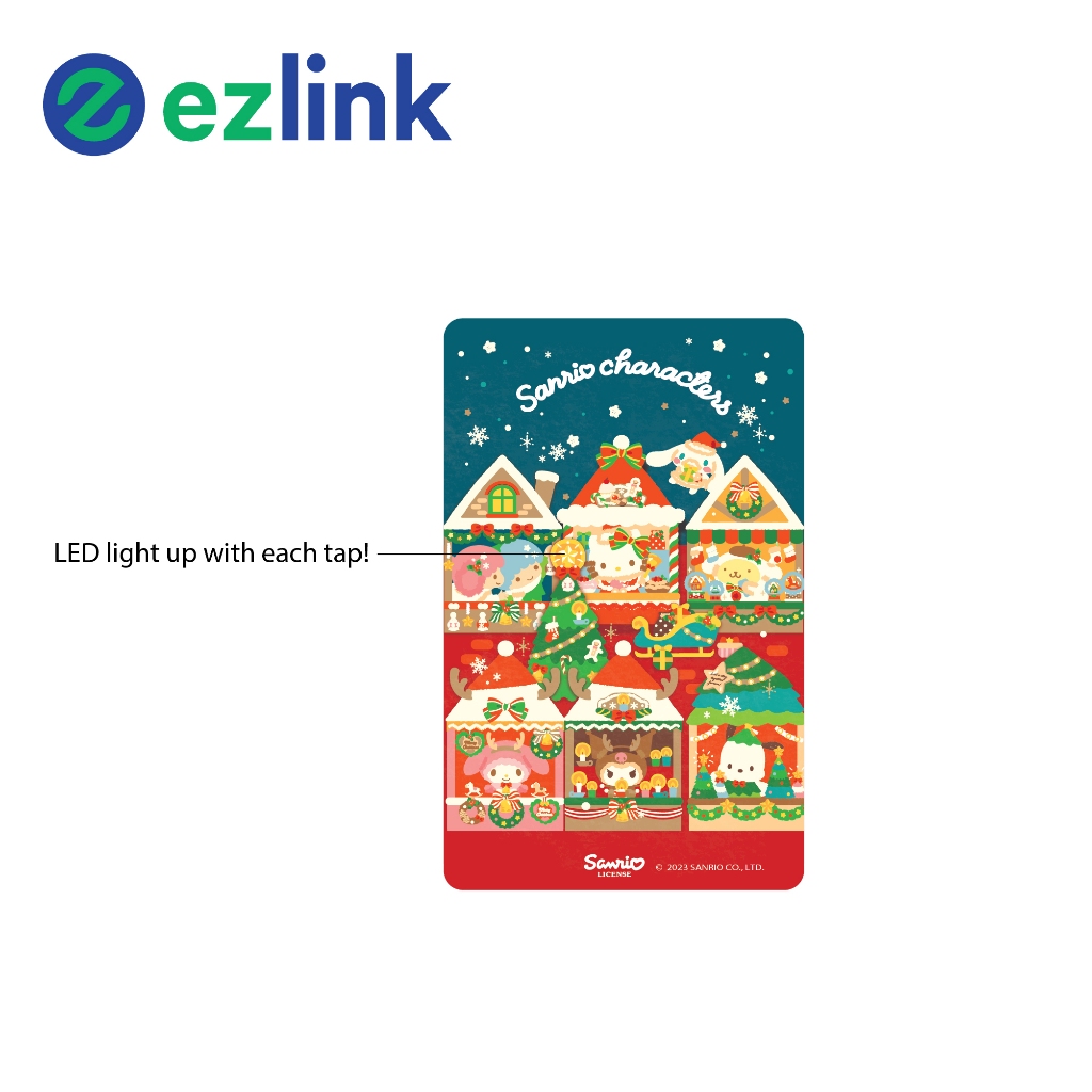 Sanrio Characters Christmas LED SimplyGo EZ-Link card