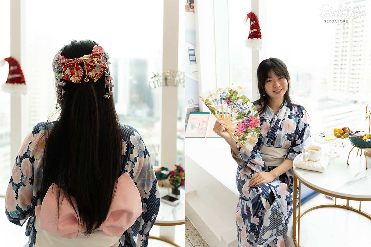 Yukata experience with hairstyling service
