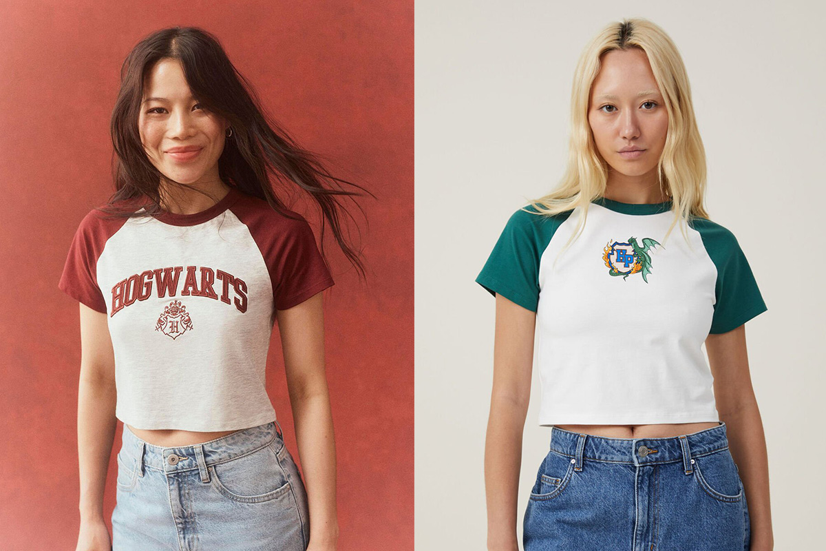 Crop Fit Raglan Lcn Graphic Tee