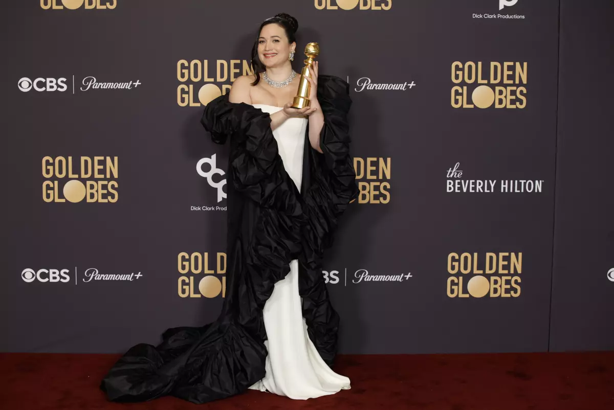 Lily Gladstone, winner of Best Actress in a Motion Picture - Drama for 'Killers of the Flower Moon'