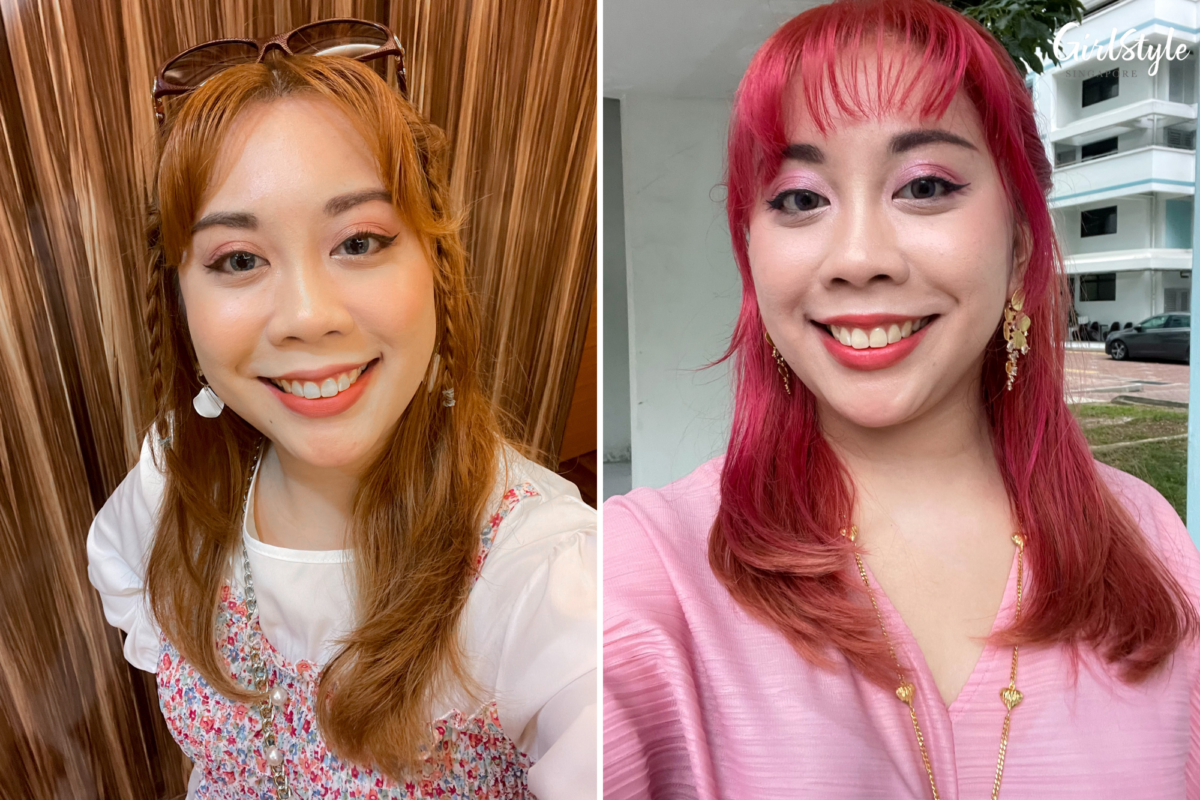 Products used: Base Up Bleach + Make Up Color in Wild Red