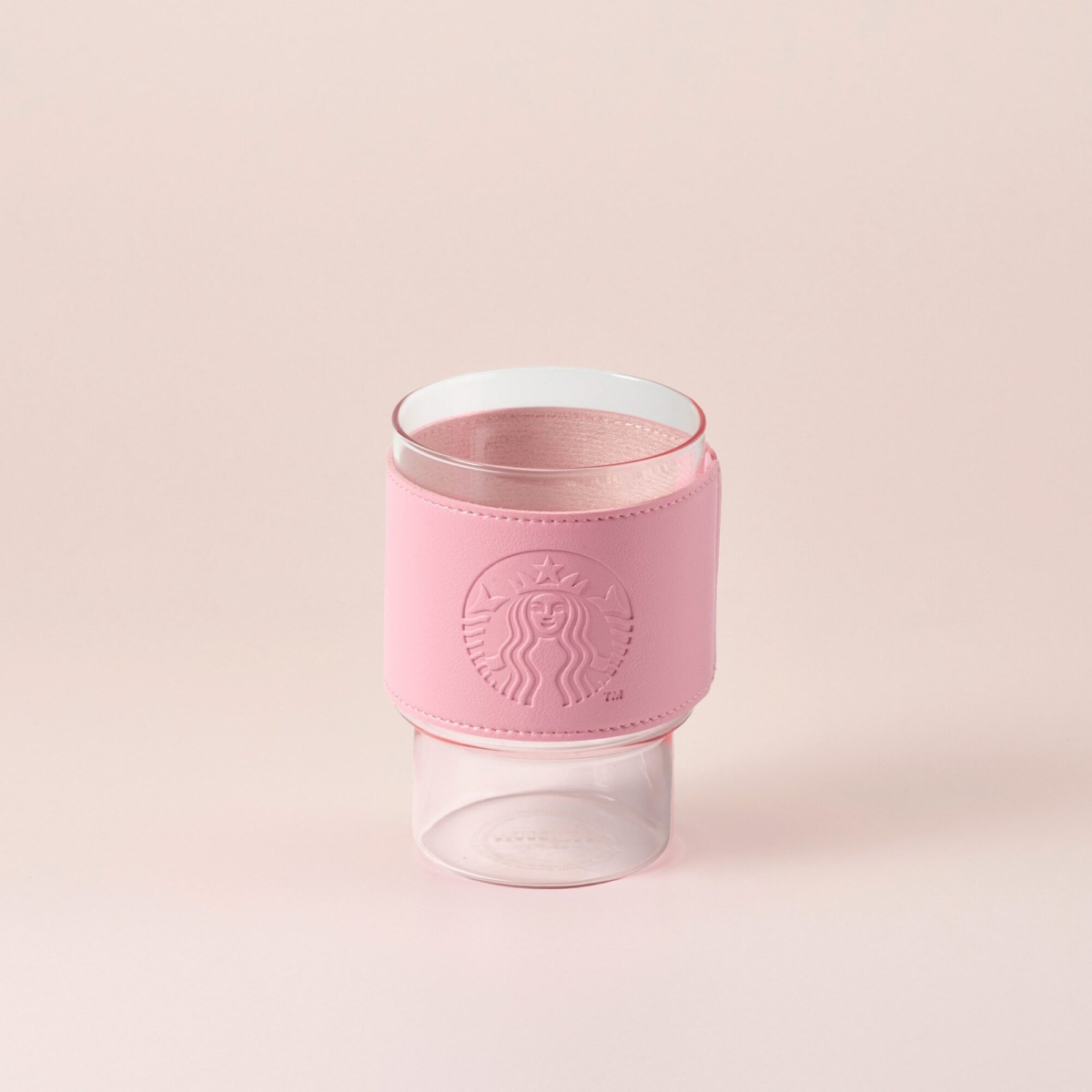 Starbucks Pink Glass Mug with Sleeve