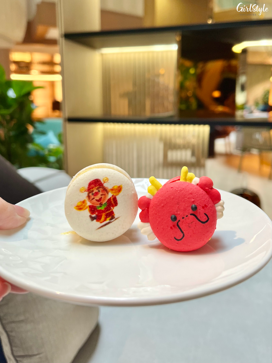 Dragon-shaped macaroons