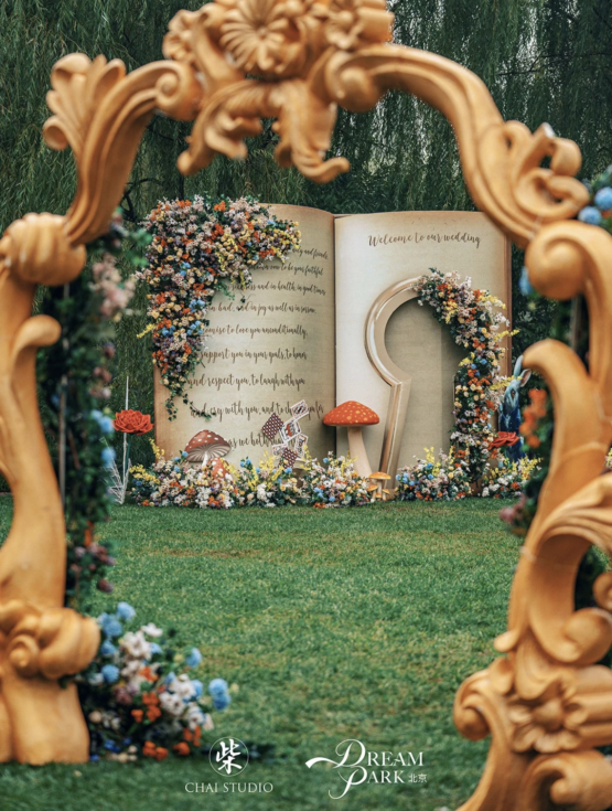 Alice in Wonderland-themed wedding