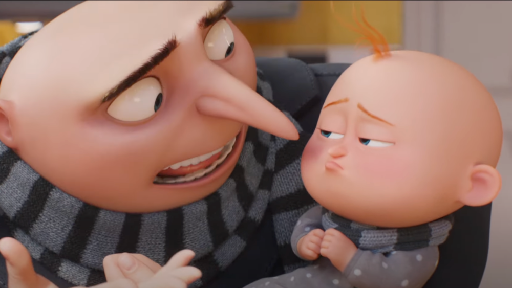 Gru and Gru Jr. in Despicable Me 4