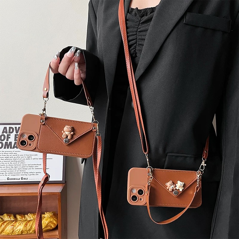 Phone holder bag with cardholder