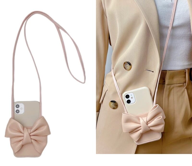 Bow phone holder bag