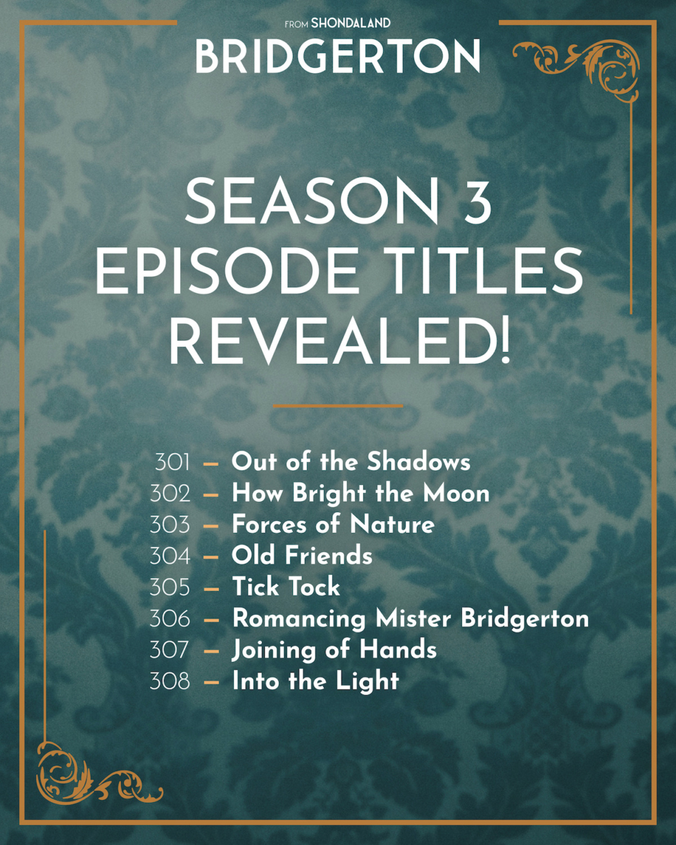 Bridgerton Season 3 episode titles