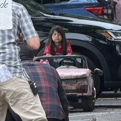 Maia Kealoha on the set of Lilo & Stitch